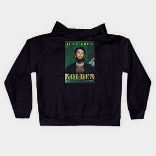 bts jung kook golden Kids Hoodie